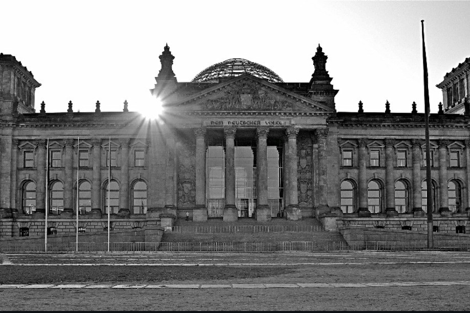 Reichstags Gebäude Schwarz Weis Foto